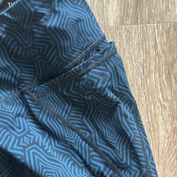 Sweaty Betty Power Leggings XS Blue Black Print High Rise Workout Pants - Picture 3 of 8